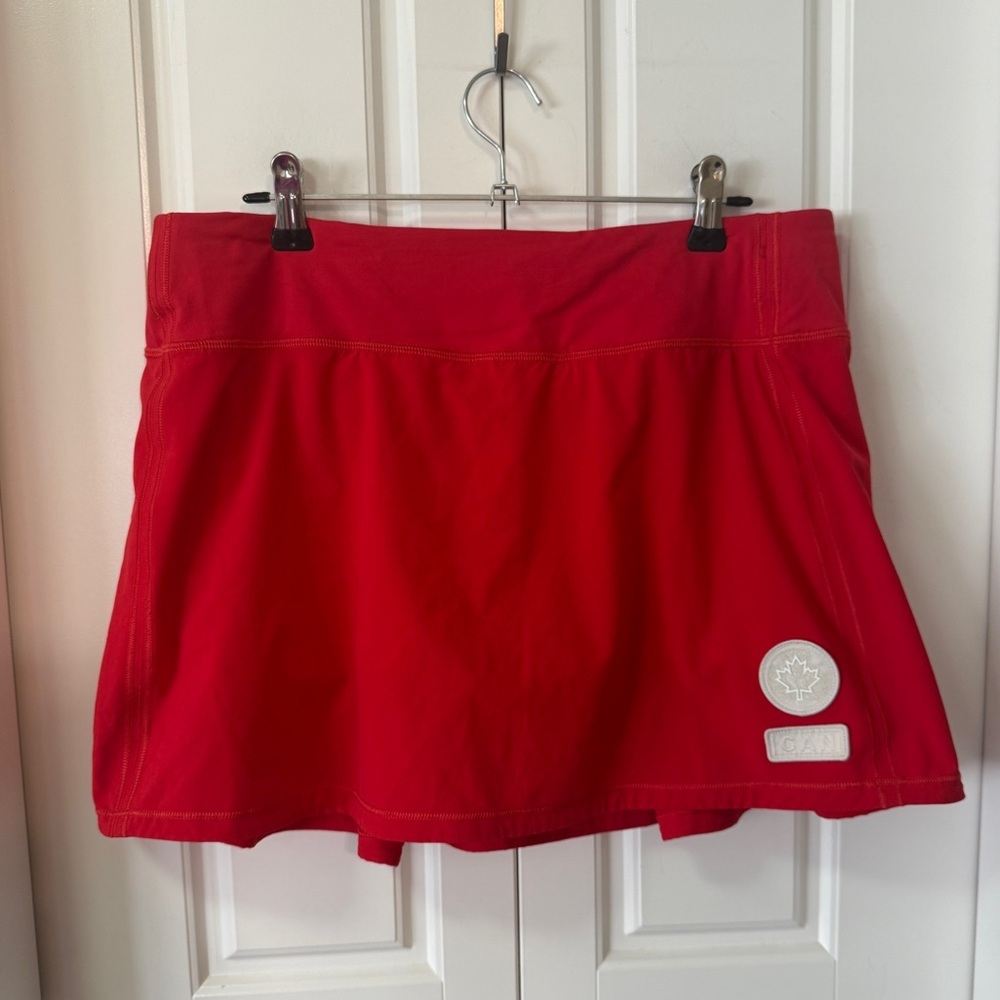 🍁 Lululemon Team Canada Pace Rival Skirt Long – Size 8 (True Red)